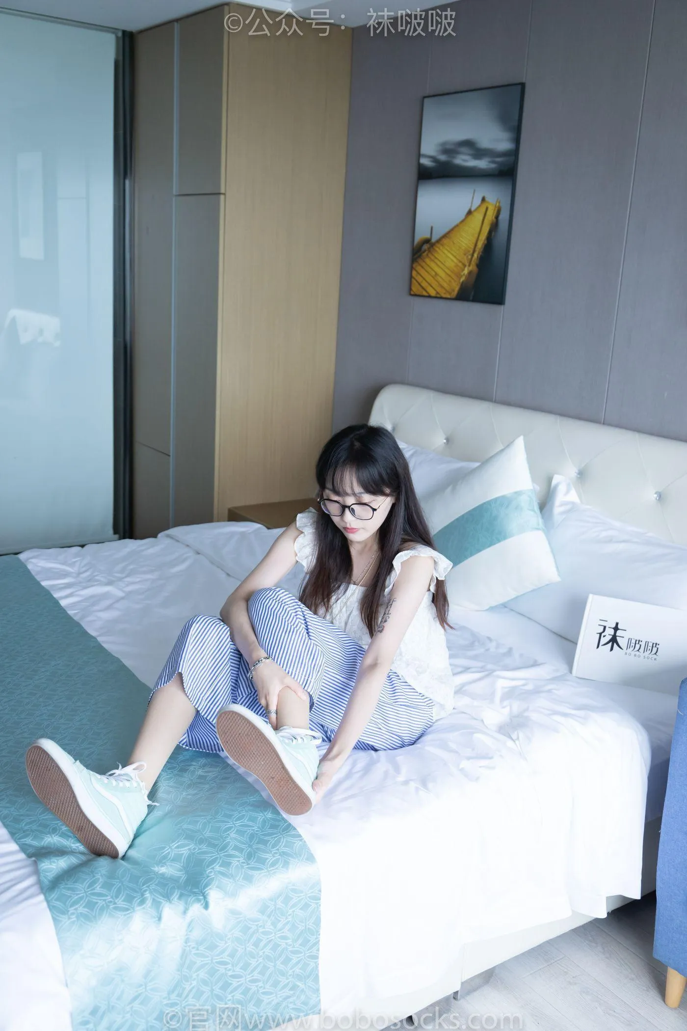 [BoBoSocks袜啵啵]NO.027 稚予- vans、白色棉袜、肉丝 [136P]插图5